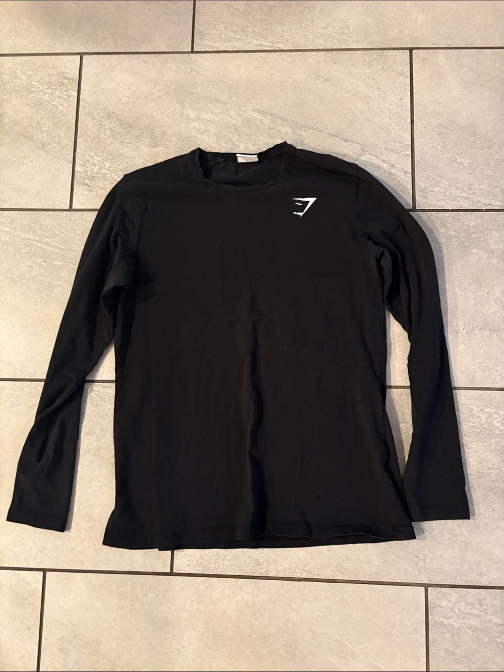 🎉Gymshark Black Long-Sleeve Crew Performance Tee